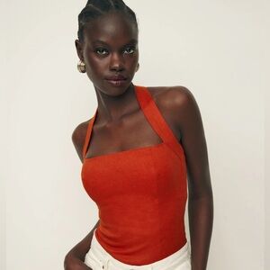 Reformation Malika Linen Top
